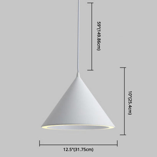 Minimalist Led Conical Pendant Light - Stylish Metal Ceiling Fixture