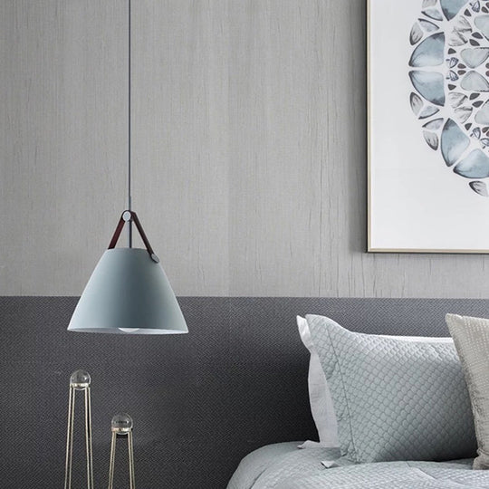 Metal Conical Suspension Pendant Ceiling Light - Minimalist Style For Living Room