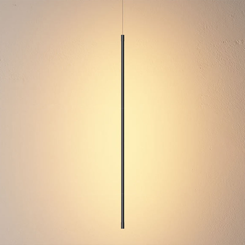 Contemporary Led Black Metal Pendant Light - Stylish Ceiling Suspension Lamp / Warm