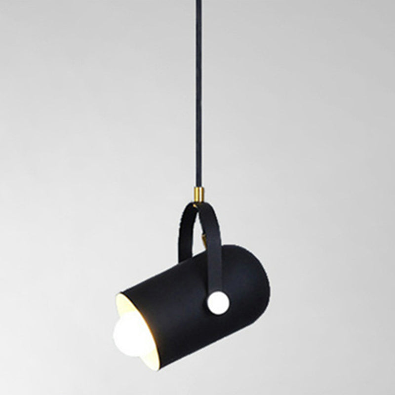 Simplicity Style Metal Pendant Light Kit For Clothes Shop With Handle Hanging Fixture Black
