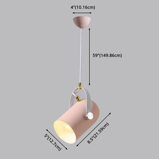 Simplicity Style Metal Pendant Light Kit For Clothes Shop With Handle Hanging Fixture