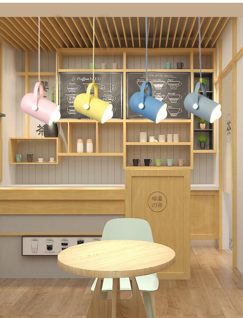 Simplicity Style Metal Pendant Light Kit For Clothes Shop With Handle Hanging Fixture