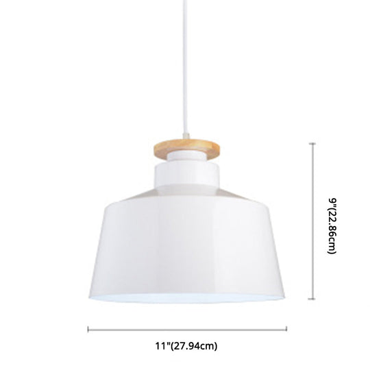 Minimalist Wooden And Metal Pendant Light For Restaurant Ceiling