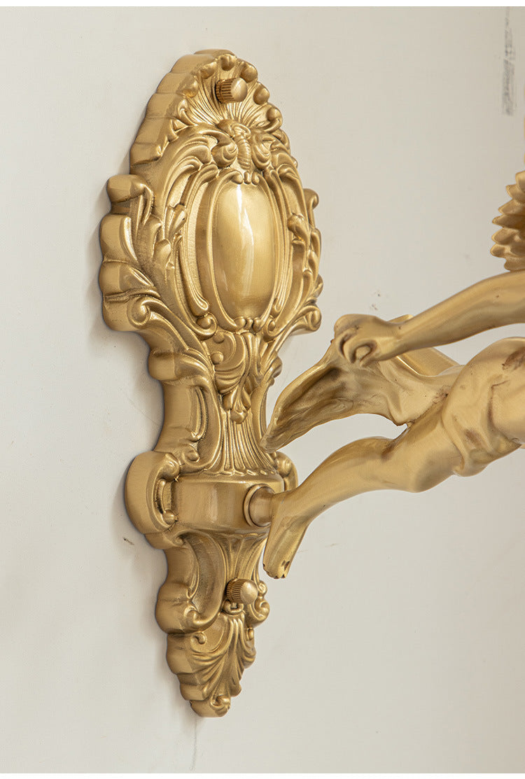 Vintage Brass Angle Pendant Lamp - Bedroom Lighting With Crystal Drip Accent