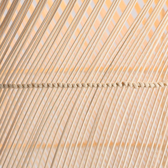 Asian Style Rattan Pendant Light With Hanging Wire - Bell Shape Lighting Fixture (39) Bedroom Décor