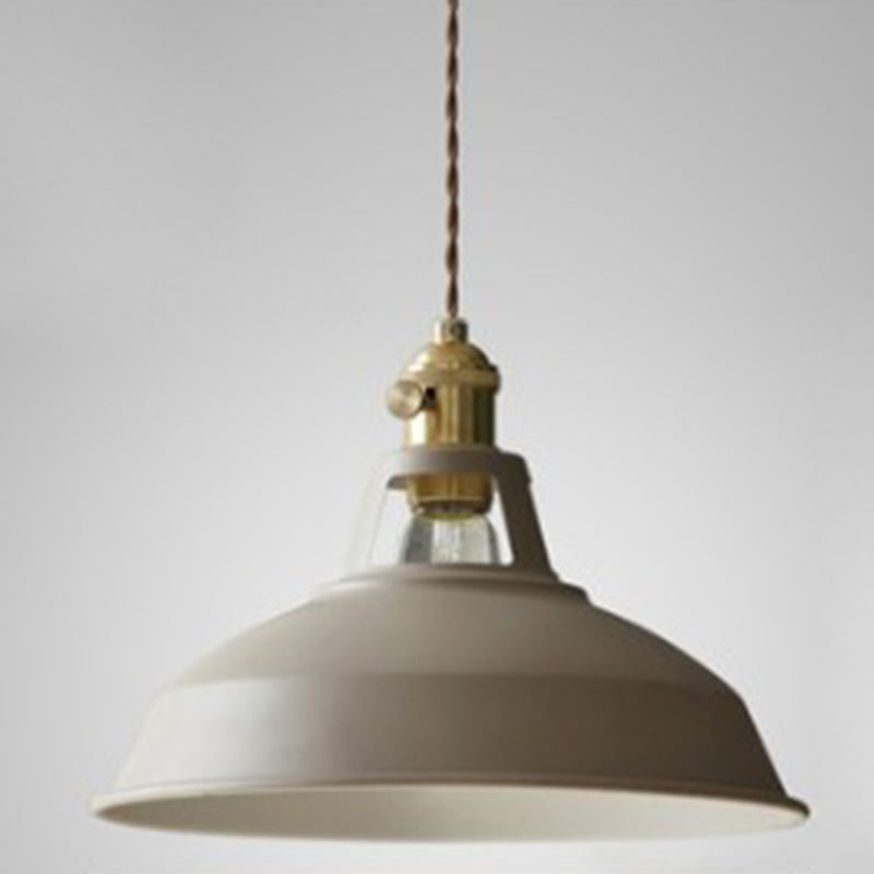 Nordic Style Hanging Lamp With Metal Shade And Colorful Macaron Finish For Kitchen Barn
