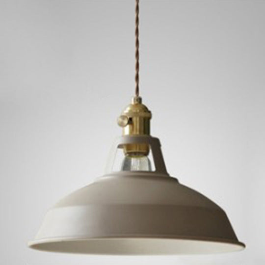 Nordic Style Hanging Lamp With Metal Shade And Colorful Macaron Finish For Kitchen Barn