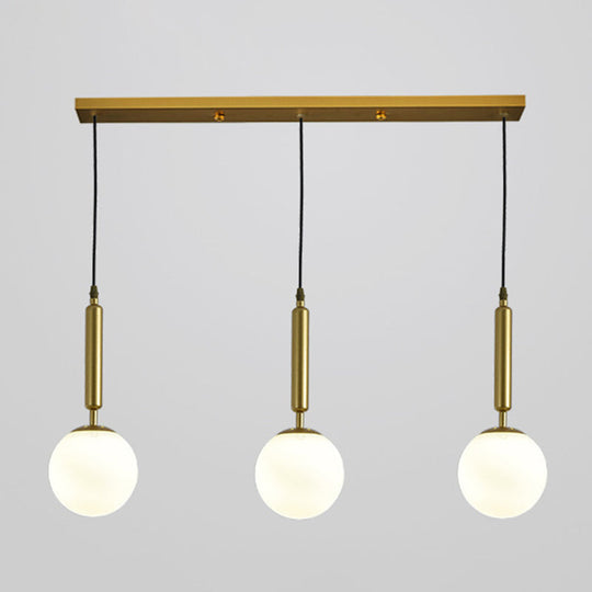 Sleek 3-Light Glass Pendant: Modern Creative Multi-Light Fixture For Clothing Stores