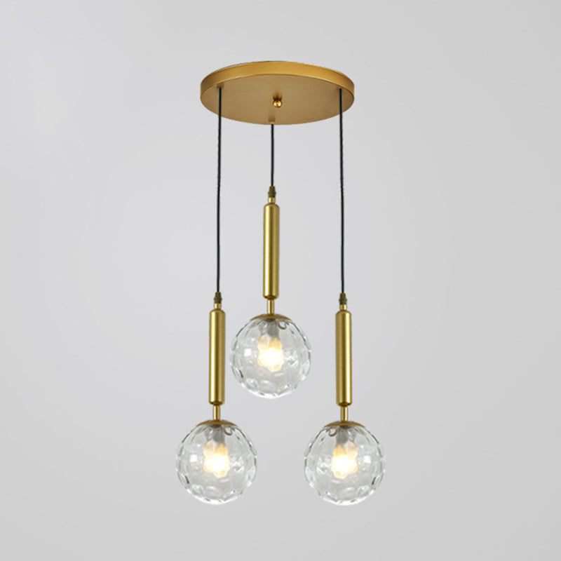 Sleek 3-Light Glass Pendant: Modern Creative Multi-Light Fixture For Clothing Stores