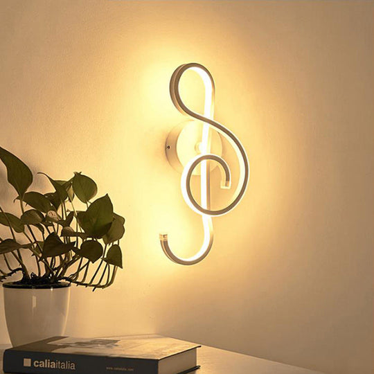 Contemporary Led Wall Sconce Light With Twisted Acrylic Shade - Bedside Lighting