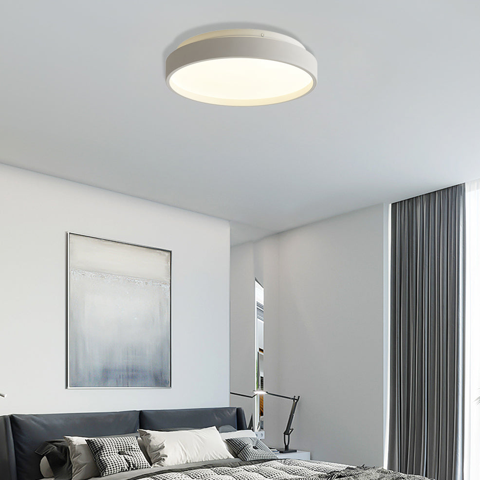 Modern Acrylic Flush Mount Ceiling Light - 12/18 Round Coffee Bronze/Gold/White Indoor Use White /