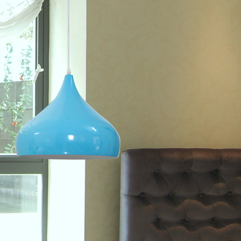 12.5/16.5 Wide Dome Pendant Lighting Modern Iron Hanging Light - 1 Black/White/Red
Note: Although
