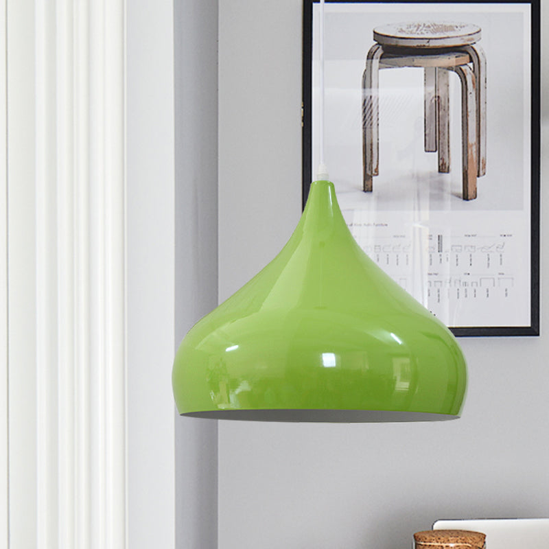 12.5/16.5 Wide Dome Pendant Lighting Modern Iron Hanging Light - 1 Black/White/Red
Note: Although