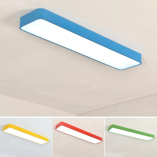 Candy Colored Led Ceiling Lamp For Baby And Kids’ Bedroom - Acrylic Linear Mount