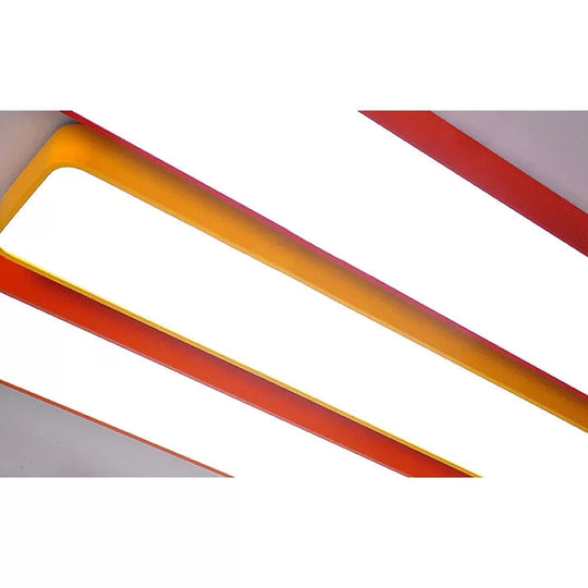 Candy Colored Led Ceiling Lamp For Baby And Kids’ Bedroom - Acrylic Linear Mount