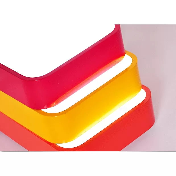 Candy Colored Led Ceiling Lamp For Baby And Kids’ Bedroom - Acrylic Linear Mount