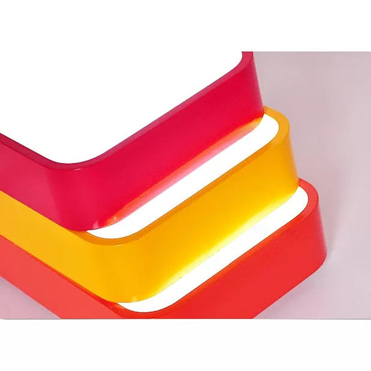 Candy Colored Led Ceiling Lamp For Baby And Kids’ Bedroom - Acrylic Linear Mount