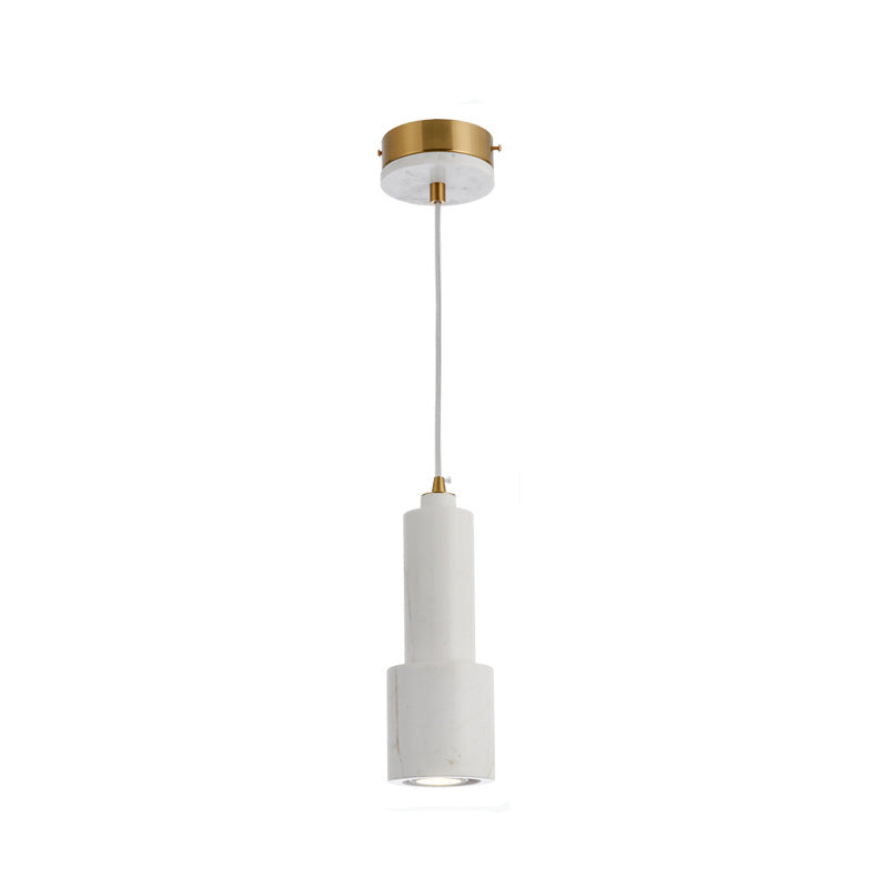 Sleek White/Green Tube Hanging Ceiling Light - Minimalist Nordic Style Pendant Lamp For Living Room