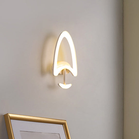 Modern Tree-Shaped Led Wall Lamp With Acrylic Shade In Warm/White Light - Ideal For Bedrooms White /