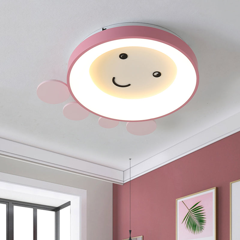 Octopus Acrylic Ceiling Light For Nursery School In Kids Pink/Blue Pink