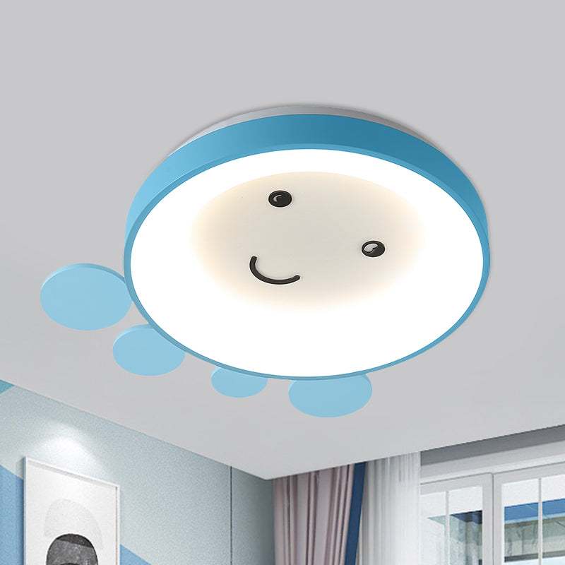 Octopus Acrylic Ceiling Light For Nursery School In Kids Pink/Blue Blue