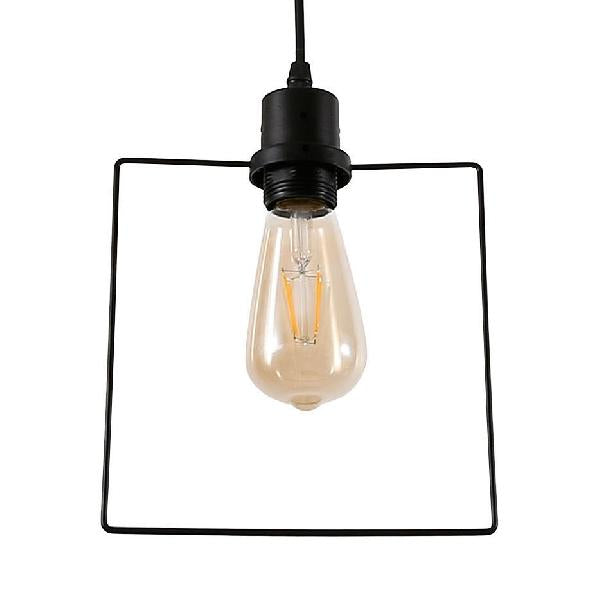Metal Caged Pendant Lighting - Farmhouse Style Hanging Lamp 1 Light Black (1/3-Pack) / E