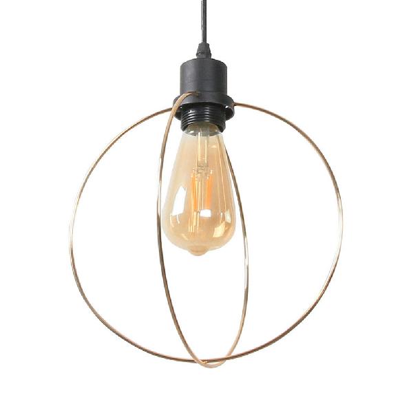 Metal Caged Pendant Lighting - Farmhouse Style 1 Light Black / F
