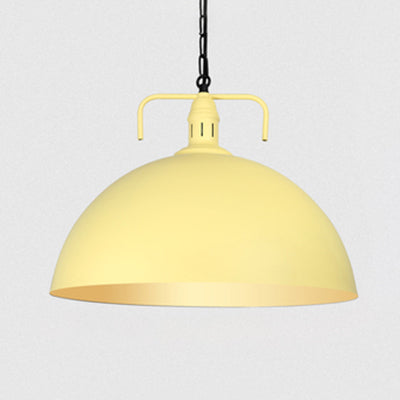 Stylish 1-Light Dark Blue Pendant Light For Living Room - 8’/10’ Domed Ceiling Fixture Yellow / 10’