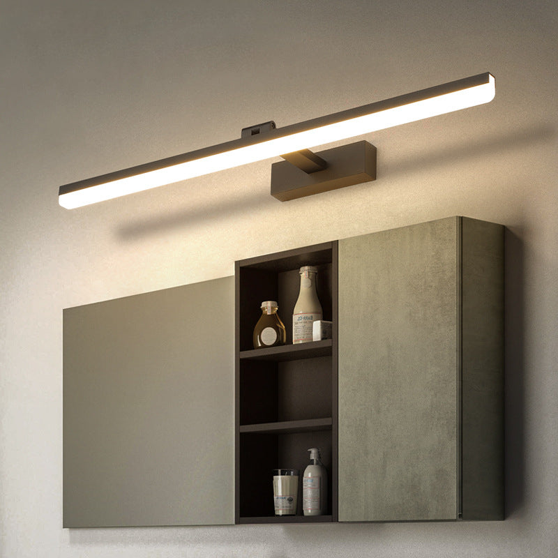 Linear LED Bathroom Vanity Sconce with Acrylic Diffuser - Simple Metal Design Black / 16’’ / White