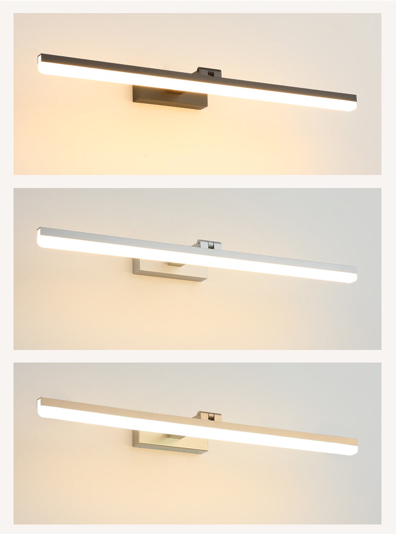 Linear LED Bathroom Vanity Sconce with Acrylic Diffuser - Simple Metal Design