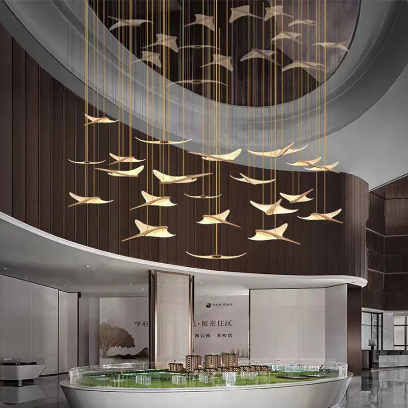 Solviera Branch Staircase Chandelier – Luxury LED Statement Light 15 heads D60cm / Cold White