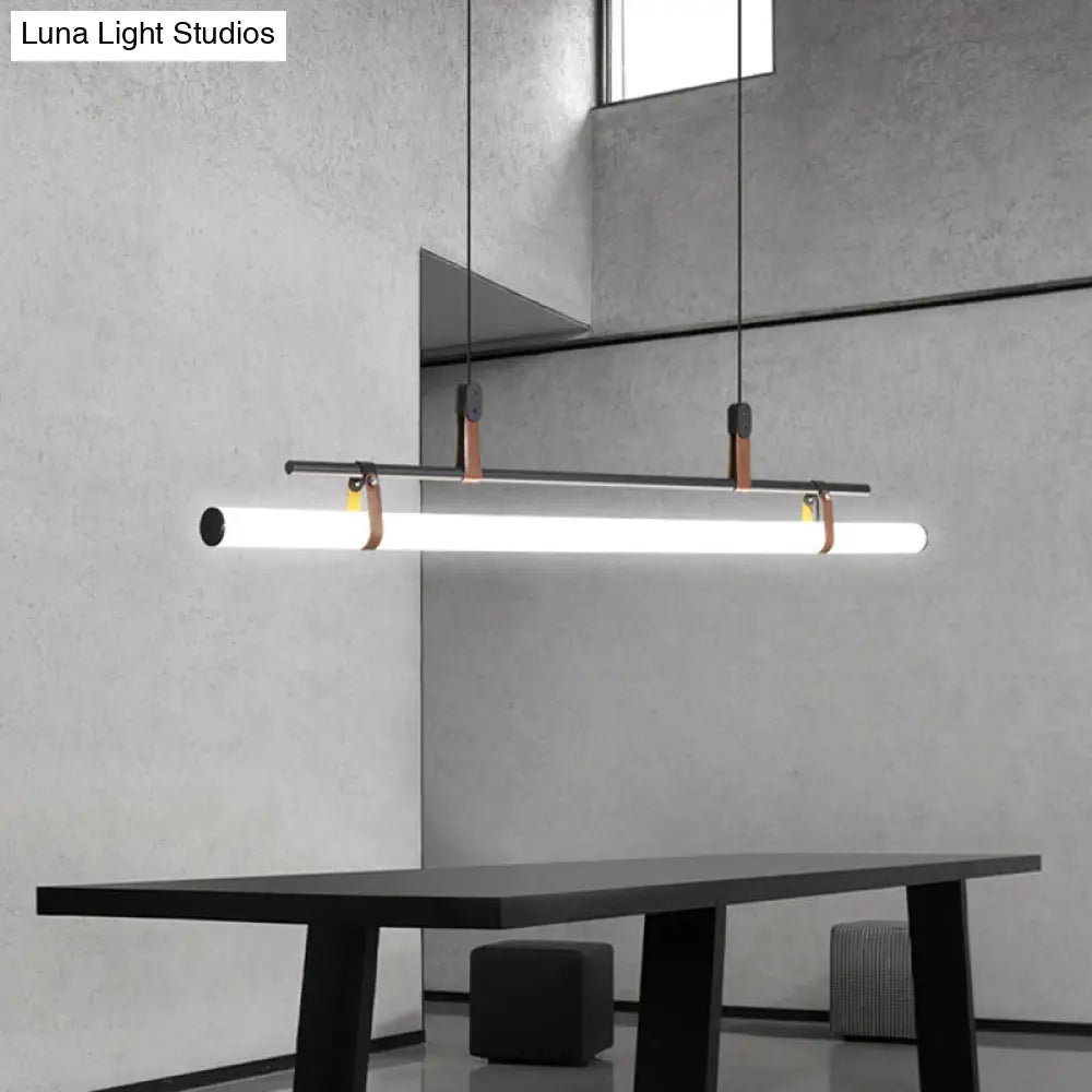 Acrylic Island Pendant Light: Sleek Pole Design With Led: Perfect For Dining Room