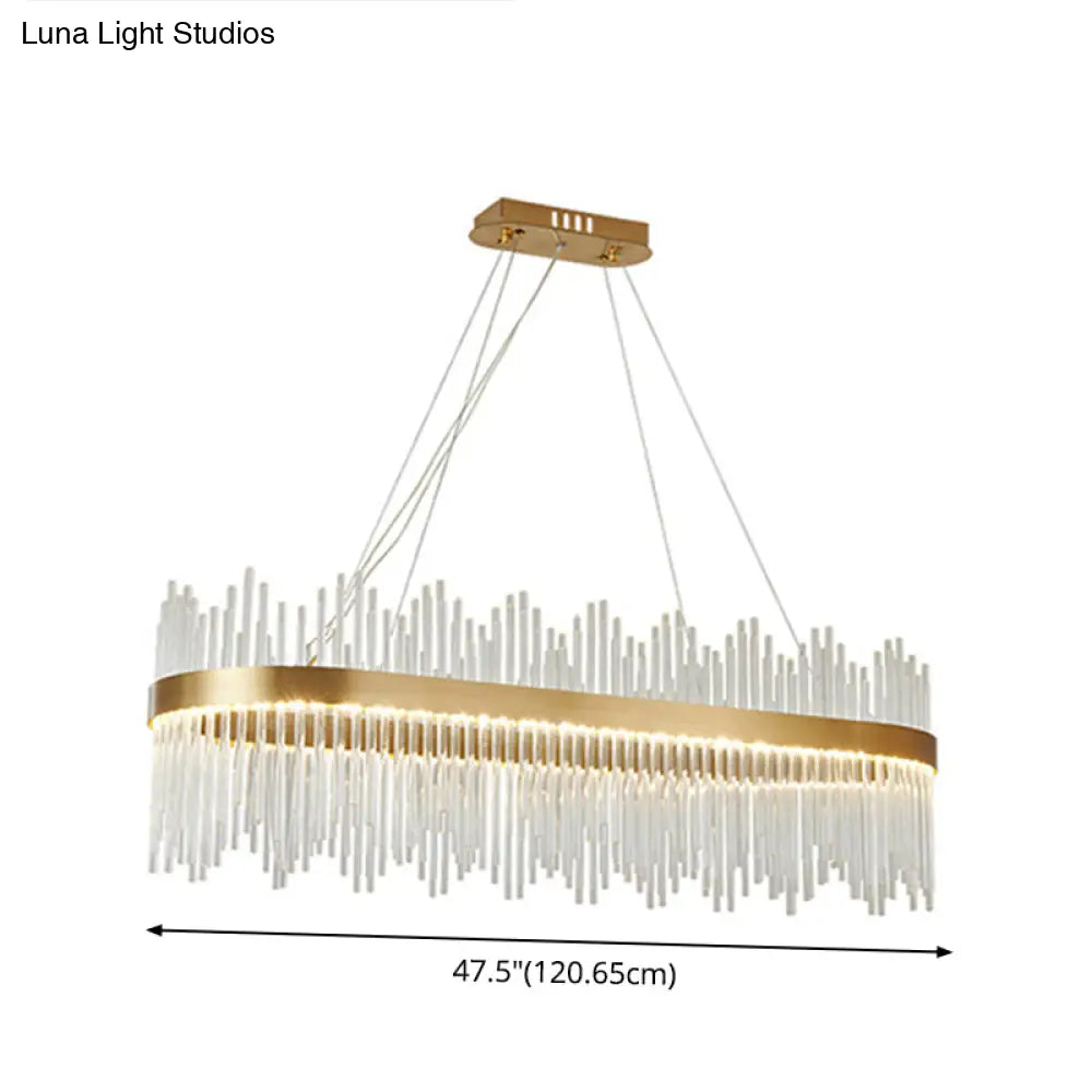 Adjustable Glass Crystal Drum Chandelier Pendant Light For Modern Living Rooms