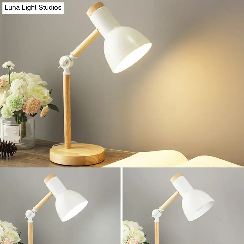 Adjustable Macaron Metal Table Lamp - Torchlight Shade Study Light For Bedroom Nightstands