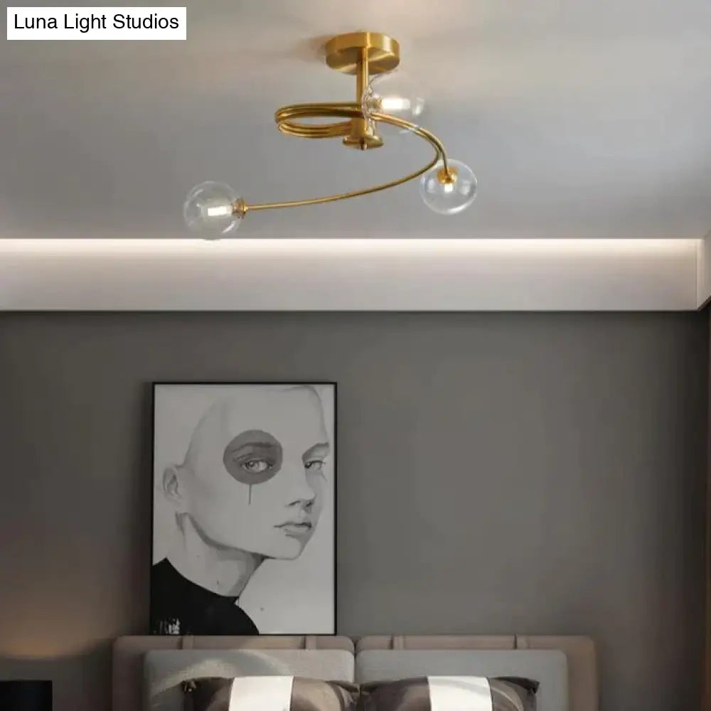 Aimee - Nordic Creative Rotate Bedroom Room Lamp Room Copper Ceiling Lamp Ceiling