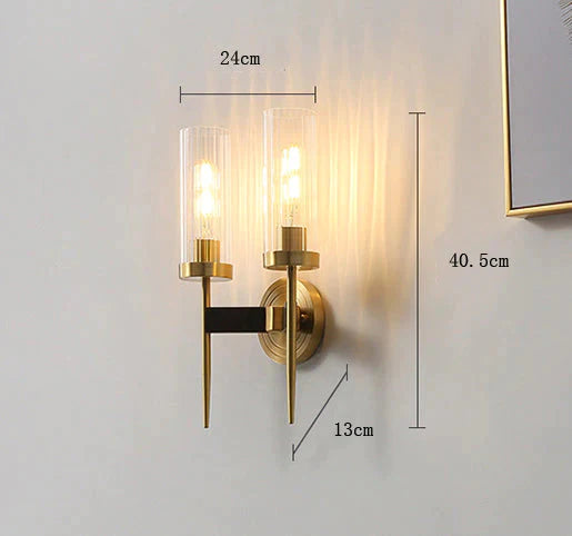 Amerikanischen Modernen Minimalistischen Licht Luxus Schlafzimmer Lampen Alle Kupfer Wand Lampen