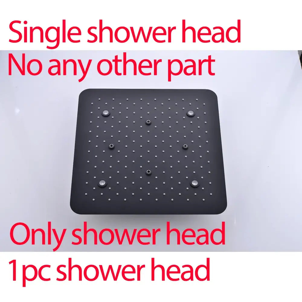 Bathroom 20inch 50x50cm Shower Head Panel Faucet Rain Mist Laterfal Jets Thermostatic Valve Mixer System SPA Massage