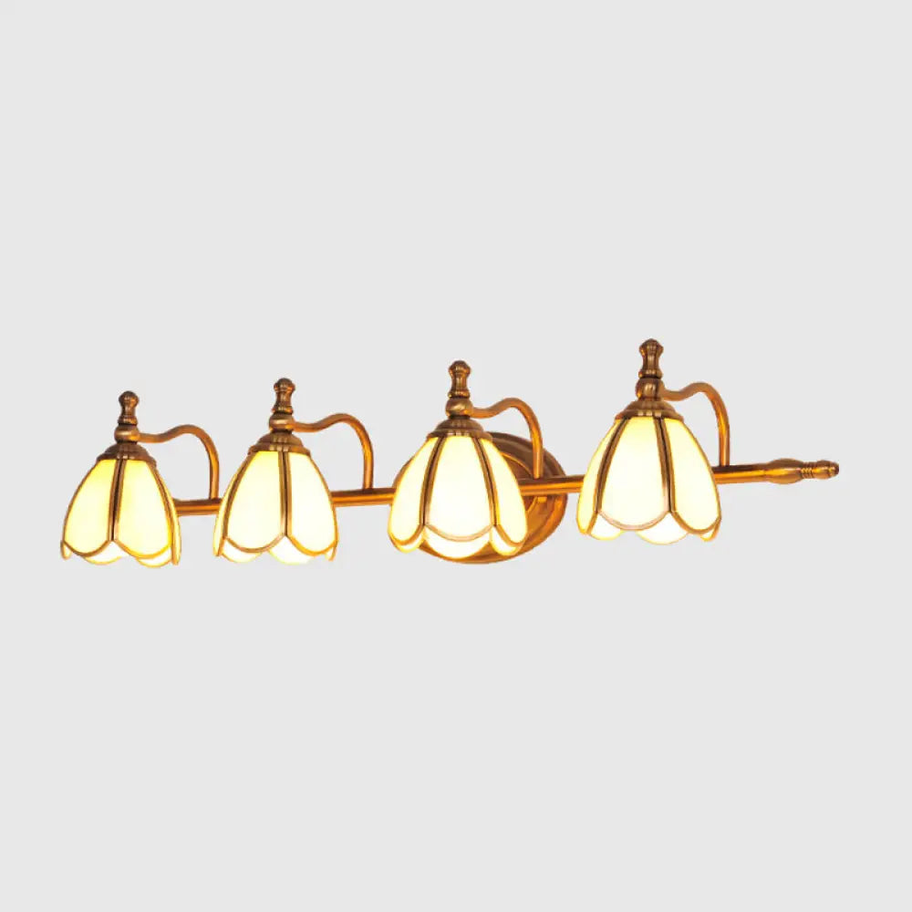 Colonial Style Vanity Lights With Metal Arms For Bathroom Mirrors 4 / Gold