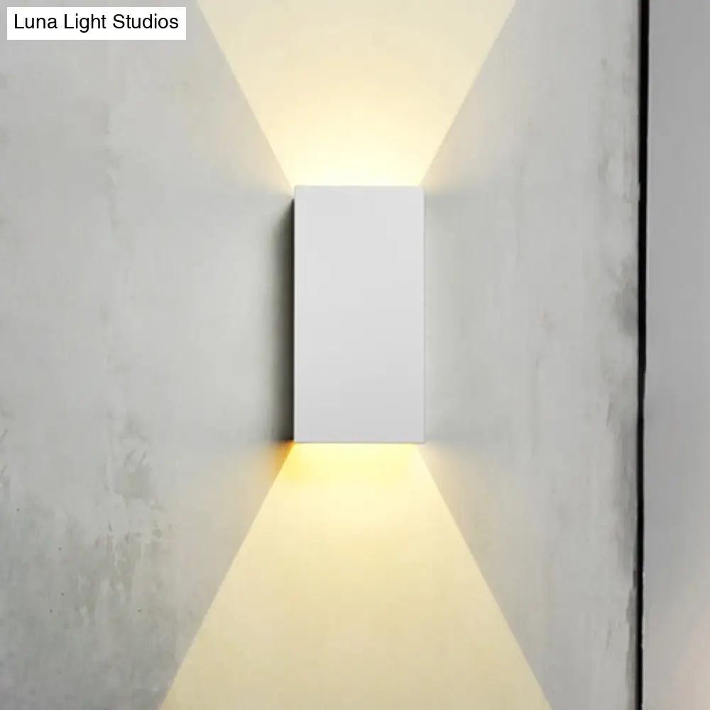 Contemporary Led Wall Sconce In Metal Gold/Coffee/Grey For Bedroom