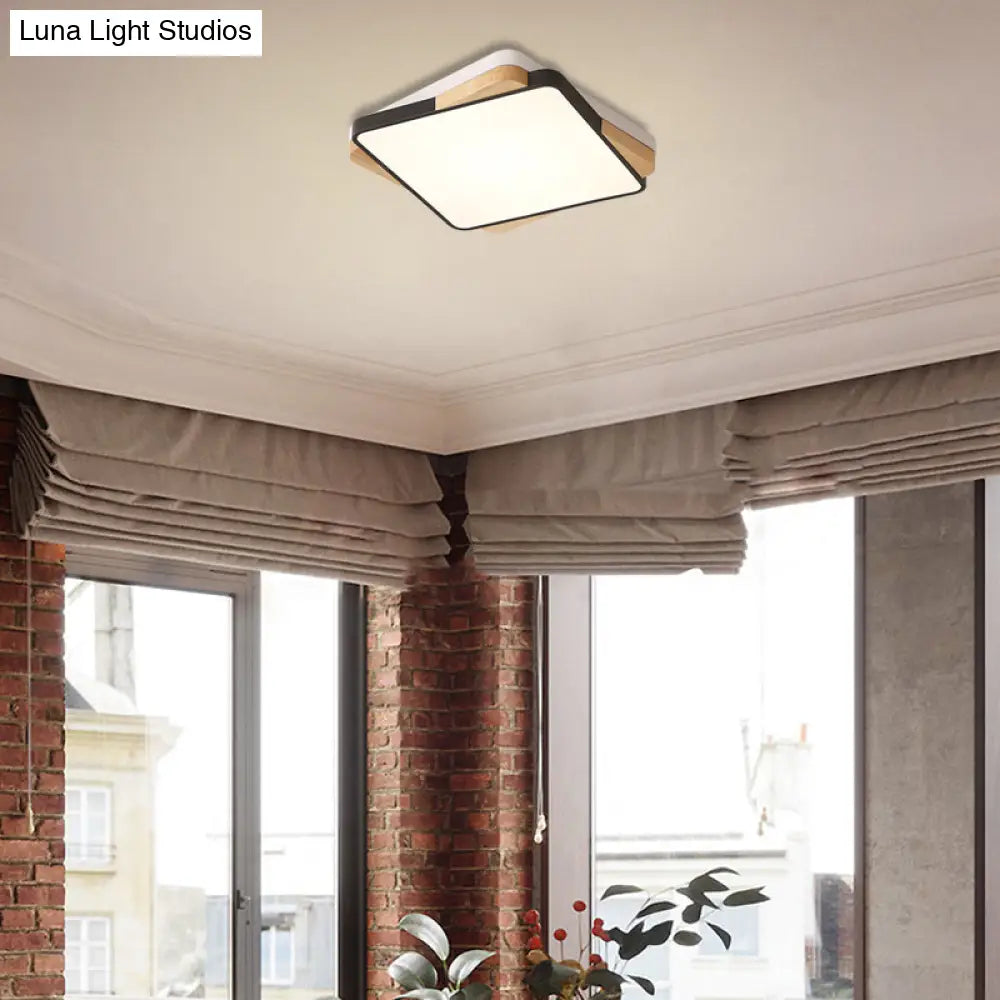 Contemporary Rectangular Acrylic Lighting Fixture - Flush Mount Ceiling Lights For Living Room