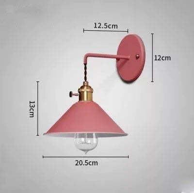 Copper Wall Lamp Nordic Macaron Color Childrens Room Bedside Creative Personality Cherry Red / 5