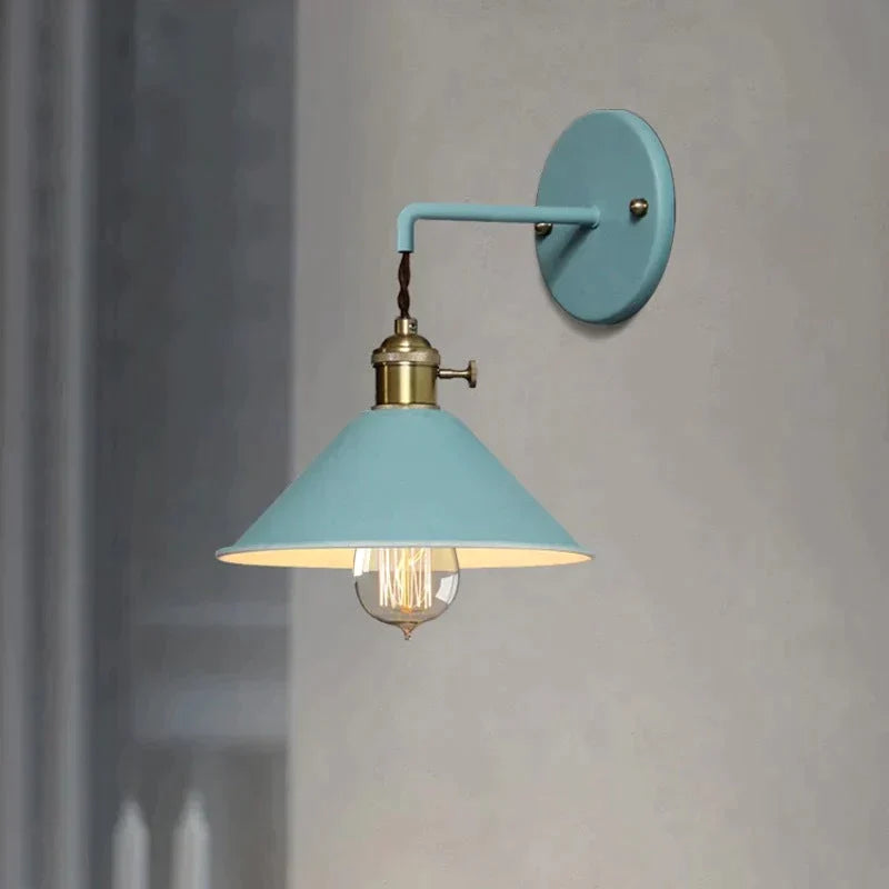 Copper Wall Lamp Nordic Macaron Color Childrens Room Bedside Creative Personality Lamps