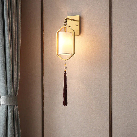 Creative Wall Lamp Bedroom Bedside Background Copper Lamps