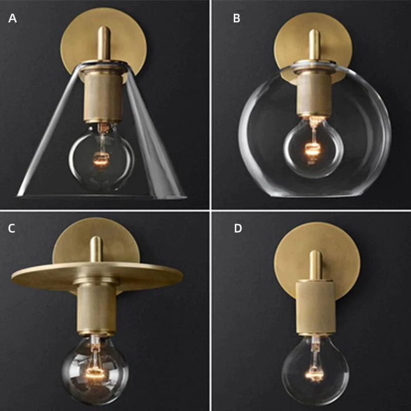 Darlene | Goldene Wandleuchte