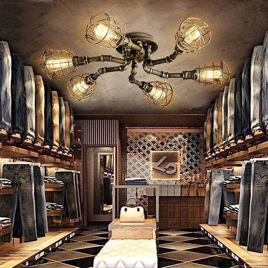 Earl – Amerikanischer Retro-Wasserpfeifen-Kronleuchter