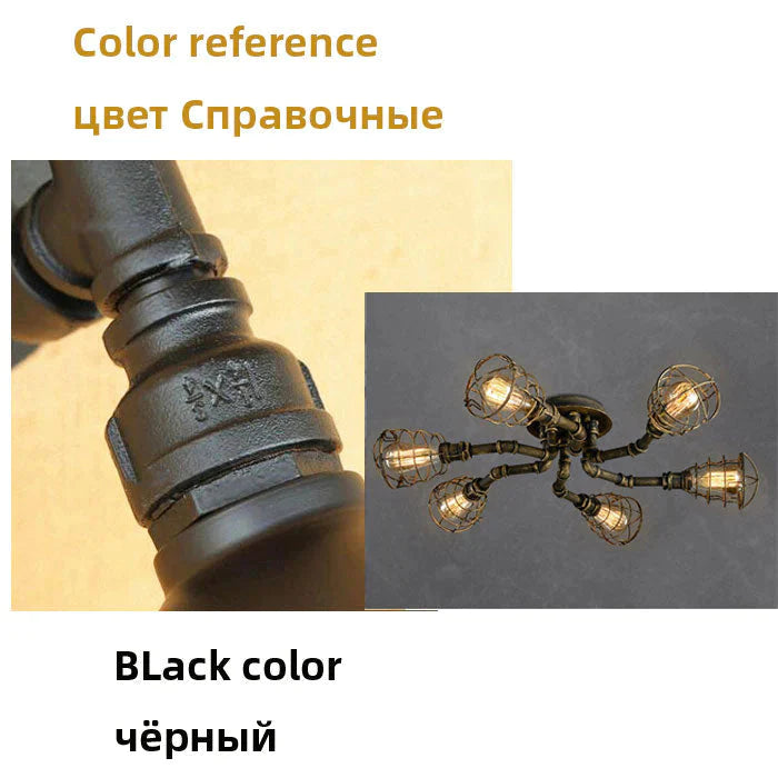 Earl – Amerikanischer Retro-Wasserpfeifen-Kronleuchter