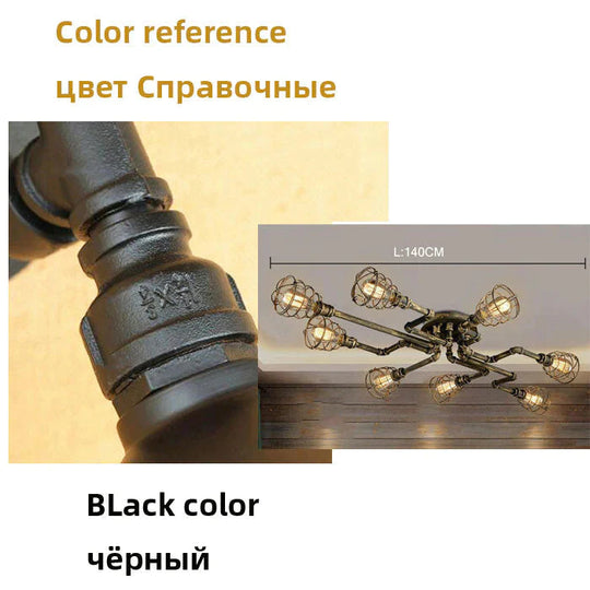 Earl – Amerikanischer Retro-Wasserpfeifen-Kronleuchter