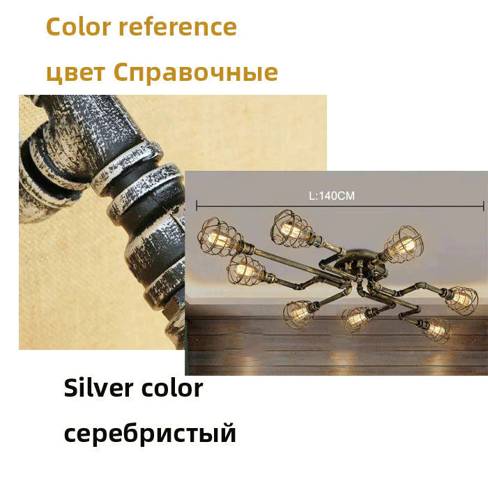 Earl – Amerikanischer Retro-Wasserpfeifen-Kronleuchter