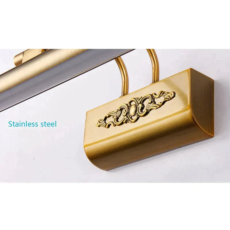 Esma - European Style Bronze Carved Led Mirror Lamp Wall