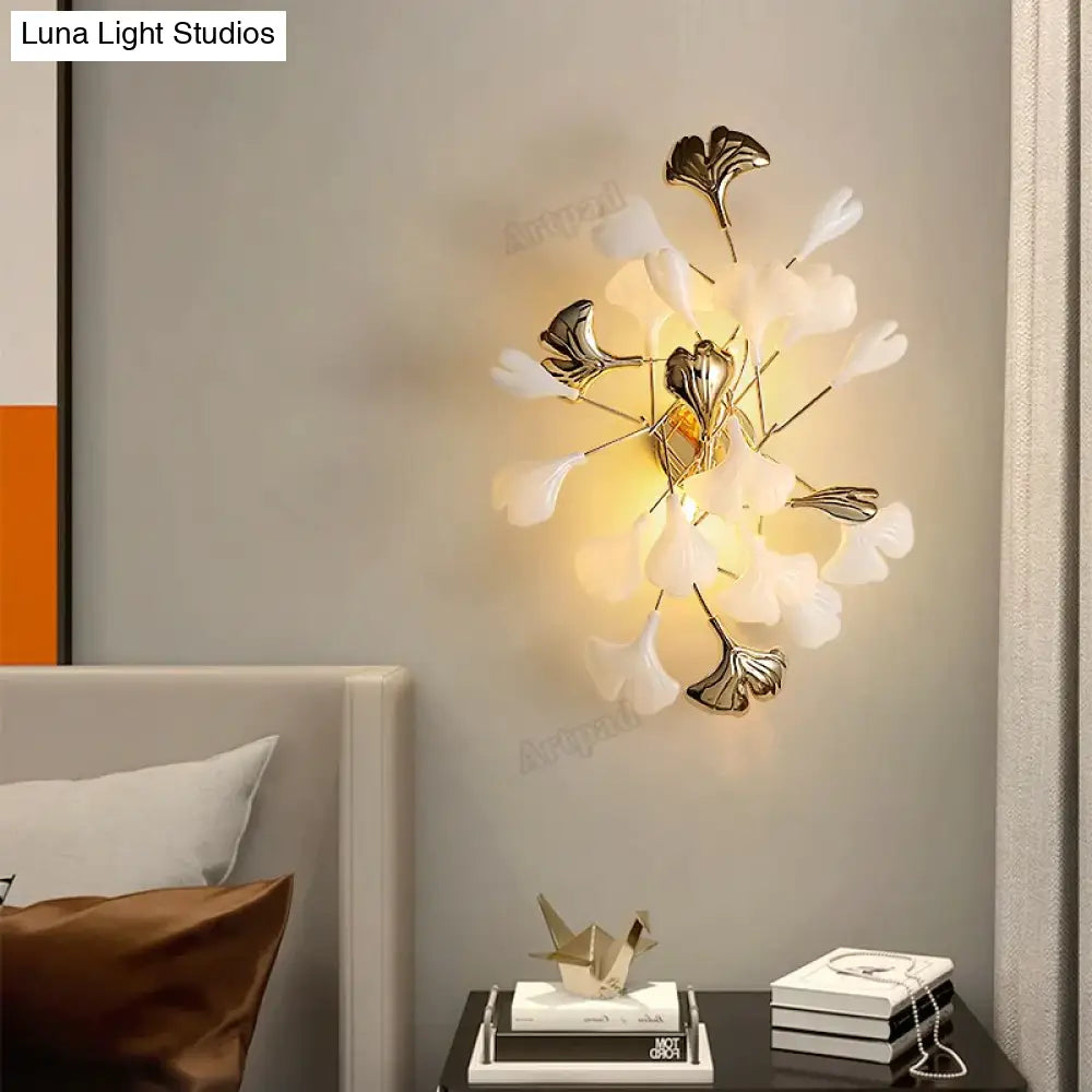 Flora - Modern Porcelain Leaves Wall Lights for Bedroom living room Wall Decoration